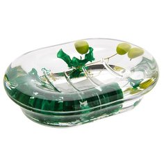 Настольная мыльница зеленая A8759-G18 Аквалиния