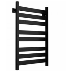 Полотенцесушитель водяной ARIANO Майами 80х53 черный матовый, 8 перекладин, американки угловые 1/2х3/4 в комплекте