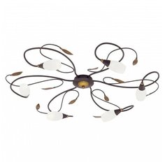 Потолочная люстра Eglo, 6х40W, бронза, размеры (мм)-780x90, 2800-3200К, плафон - белый