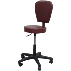 Стул мастера косметолога со спинкой бордовый Ru Comfort