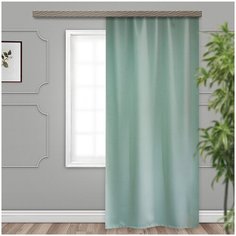 Портьеры Witerra Матовый блэкаут на ленте 275 см фисташка