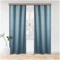 Портьеры Witerra Инфини на ленте 260 см 2шт синий