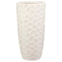 MVASE23-AW Кашпо Мозаик Ваза, файберстоун, слоновая кость, D23 H46 cm Idealist