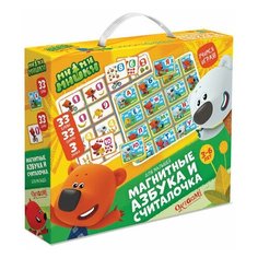 Набор обучающий МиМиМишки "Магнитные азбука и считалочка", 33 буквы, 33 цифры, 3 знака, ORIGAMI, 03655, 1 шт.