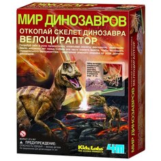 Набор для раскопок 4M Откопай скелет динозавра. Велоцираптор