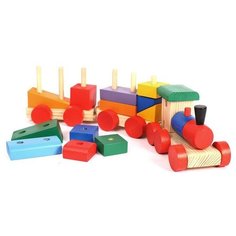 Пирамидка PAREMO Паровозик окрашенный