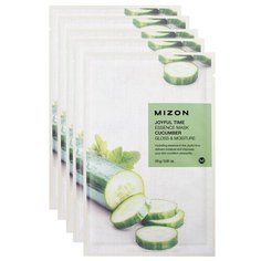 Mizon Joyful Time Essence Mask Cucumber тканевая маска с экстрактом огурца, 23 г, 5 уп.