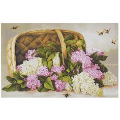 Luca-S Набор для вышивания Сирень в корзине, 55.5 х 36.5 см, B501