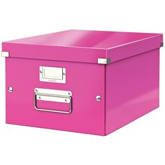Leitz Короб архивный Click & store WOW M А4, ламинированный картон розовый