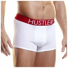 Hustler Трусы Боксеры на широкой резинке с профилированным гульфиком, размер M, белый