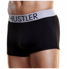 Hustler Трусы Боксеры на широкой резинке с профилированным гульфиком, размер L, черный