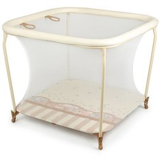 Манеж GLOBEX Квадрат бежевый/игрушки