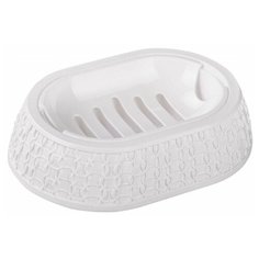 Мыльница Альтернатива Вязаное плетение, белый Alternativa