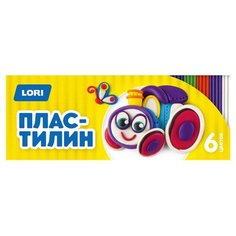 Пластилин LORI Детский, 6 цветов (Пл-016)