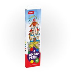 LORI Акварельные краски 6 цветов без кисти (Ал-001)