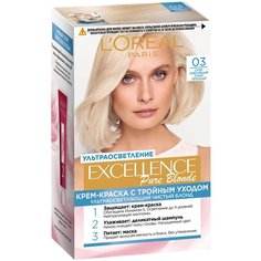 LOreal Paris Excellence стойкая крем-краска для волос, 03, Супер-осветляющий русый пепельный