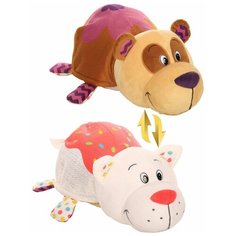 Мягкая игрушка 1 TOY Вывернушка Ням-Ням Панда-Кошечка с ароматом 40 см