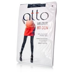 Колготки ATTO Velour, 80 den, размер 4, черный