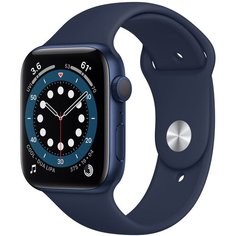 Умные часы Apple Watch Series 6 GPS 44мм Aluminum Case with Sport Band, синий/темный ультрамарин