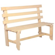 Банные штучки Скамейка со спинкой разборная бежевый