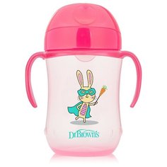 Поильник-непроливайка Dr. Browns Soft-Spout Toddler Cup TC91024/TC91025, 270 мл розовый супергерой