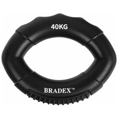 Кистевой эспандер 40 кг, овальной формы, черный Bradex
