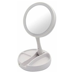 Зеркало с подсветкой круглое белое Beauty4Life, 21 LED