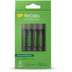 Зарядное устройство USB GP M451, для быстрой зарядки аккумуляторных батарей+аккумул. батарейки ААА 950мАч, 4шт.