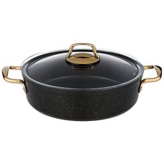 Сотейник Agness 936-217 премиум черное золото, индукция, 3.9 л