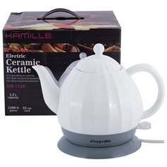 Чайник 1,2л. электрический керамический Kamille