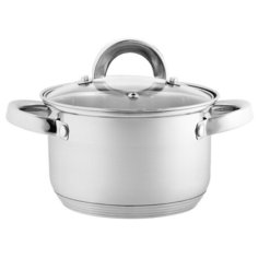 BE-111/2 Кастрюля из нерж стали со стеклянной крышкой (d=18; 3,0 л) Webber
