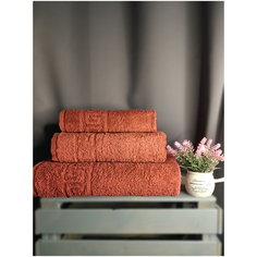 Хлопковые полотенца VILLSOFF(кирпично-красный) Villsoft