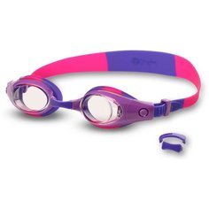 Очки для плавания детские INDIGO PLUM сменная переносица S967F Фиолетово-сине-розовый
