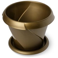 Кашпо Martika "Флориана" с поддонником 2,8л Д215 золотое