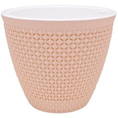 Кашпо "Ротанг" 1,6л пудровый BMC