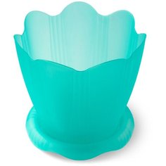 Горшок для орхидей Martika "Эдельвейс" с под 1,5л Д16см прозр бирюзовый