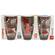 Набор стаканов Cerve "Лав Итали" 370мл 3шт