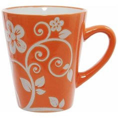 Кружка HomeStar оранжево-белая 350 мл