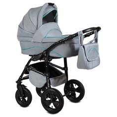 Коляска PLATINUM 18 2в1 (Smile Line) (Pl 22 (св.серый джинс+бирюзовый))