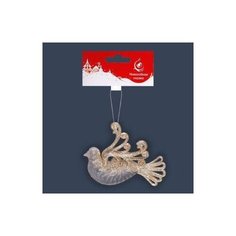 Елочное украшение Новогодняя сказка Птица, 11,5*9 см, золото (973213)