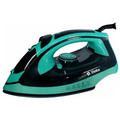 "Утюг DELTA DL-416 черный с зеленым: 2600 Вт, КЕРАМИЧЕСКОЕ покрытие подошвы (10)"