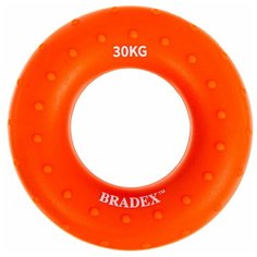 Кистевой эспандер 30 кг, круглый массажный, оранжевый Bradex