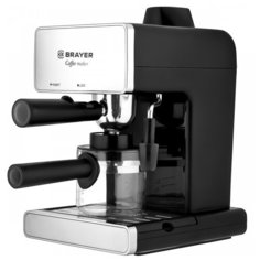 Кофеварка рожковая BRAYER BR1103, серебристый/черный