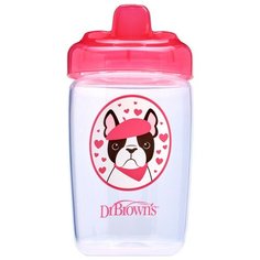 Поильник-непроливайка Dr. Browns Sippy Cup, 350 мл розовая собачка