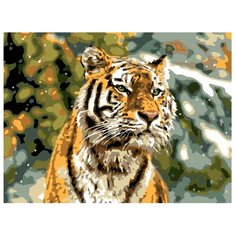 LORI Ркн/ф-216 Картина по номерам 38х28,5 см Снежный тигр