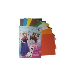 Картон цветной Холодное сердце, 8 цветов, 8 листов, немелованный картон 220 г/м2 Centrum