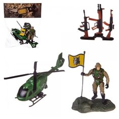 Игровой набор Abtoys Боевая сила Вертолет, фигурка солдата и другие акссесуары, в пакете