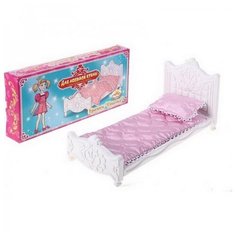 Набор мебели для спальни Кровать Сонечка с постельным бельем (Для любимой куклы) 35,5х5х16,5 см. Форма