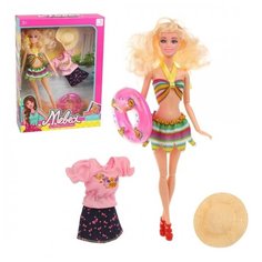 Игр. набор "Пляжный отдых", в комплекте кукла 30 см, предметов 3 шт., кор. Наша Игрушка