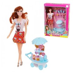 Игр. набор "Мороженое", в комплекте кукла 30 см, предметов 16 шт., кор. Наша Игрушка